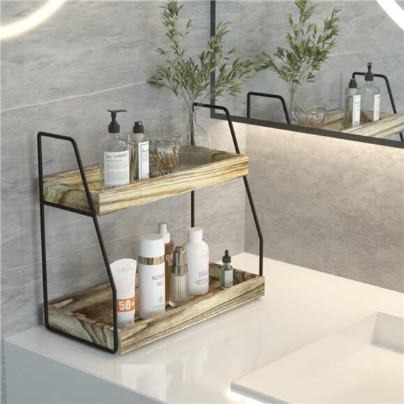 2-Tier Bathroom Countertop Organizer – Space-Saving & Stylish Storage Rack ✨ - Picture 2 of 6